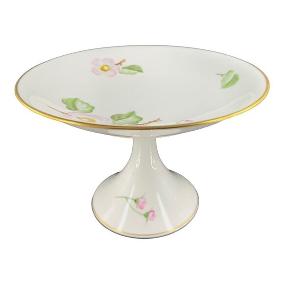 Thomas Bavaria Decope WJS Porcelain Ceramic Cake Stand Plate Footed Compote VTG - Picture 9 of 14